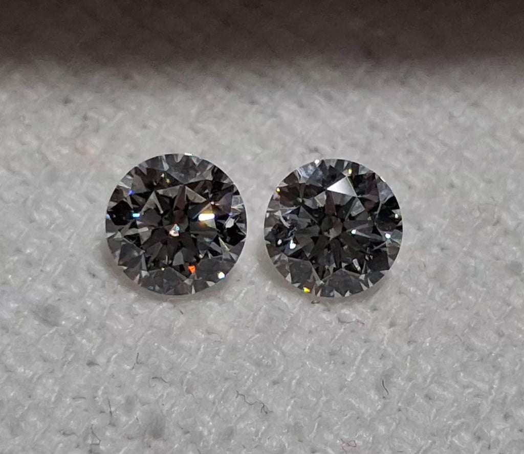 GIA 1.08 CTW Natural Round H SI1-SI2 XXX Matched Pair