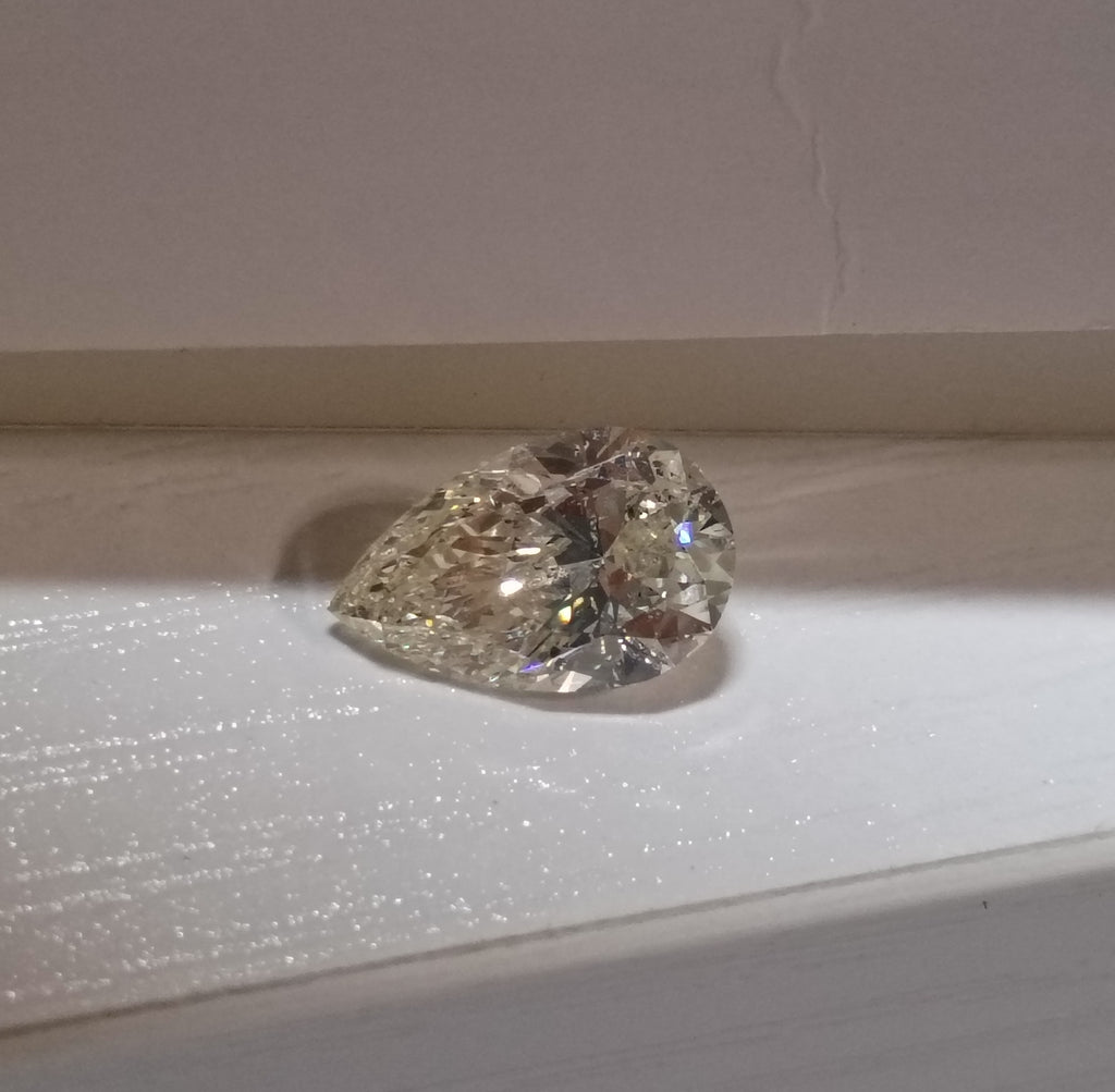 1.50 CT HRD Pear Shaped Natural Diamond K SI2