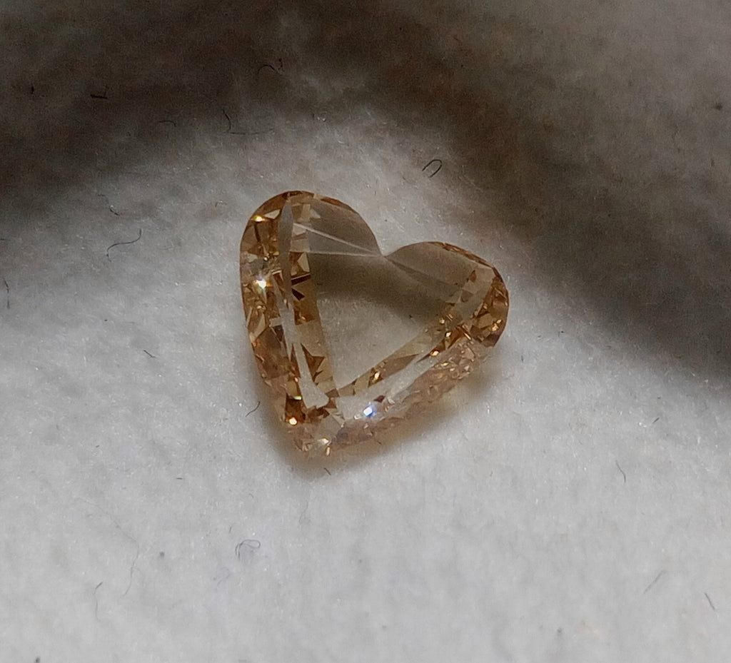 0.80 CT GIA Heart Brilliant Natural Diamond Fancy Yellow-Brown VS2