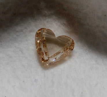 0.80 CT GIA Heart Brilliant Natural Diamond Fancy Yellow-Brown VS2