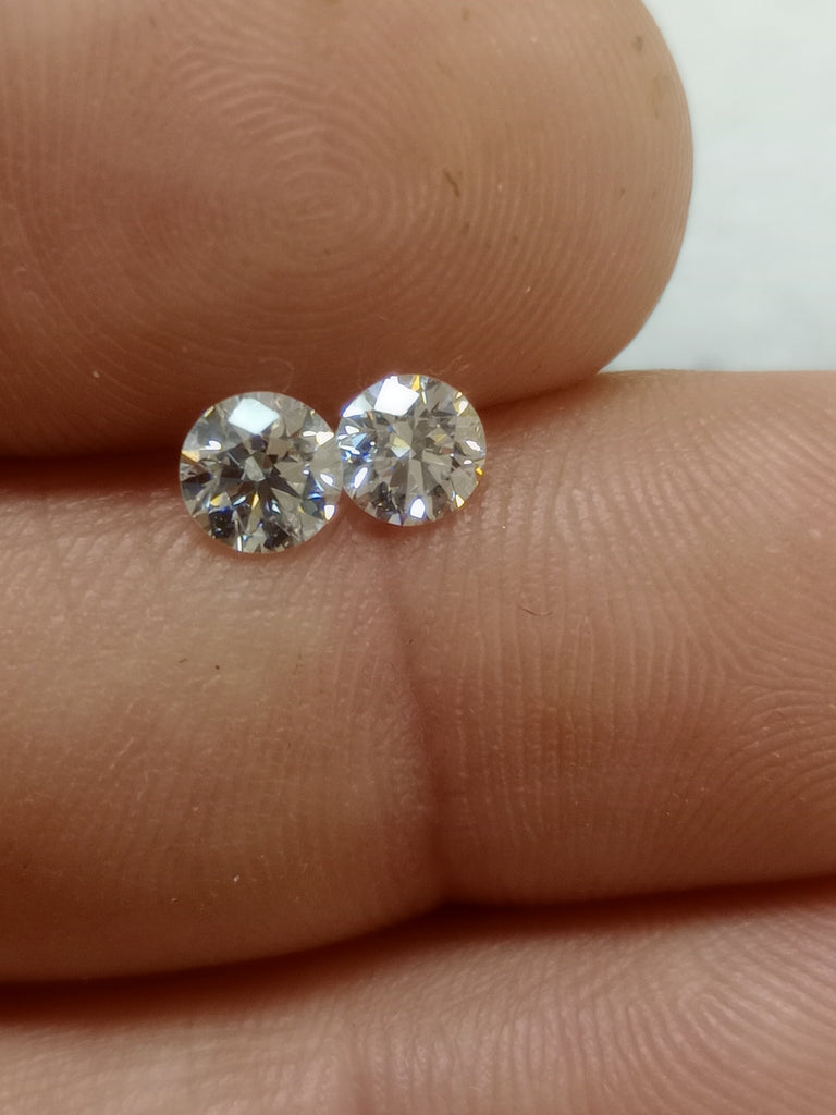 2 Natural RB Diamonds Not Matching 0.75 CTW IJ VS-SI1