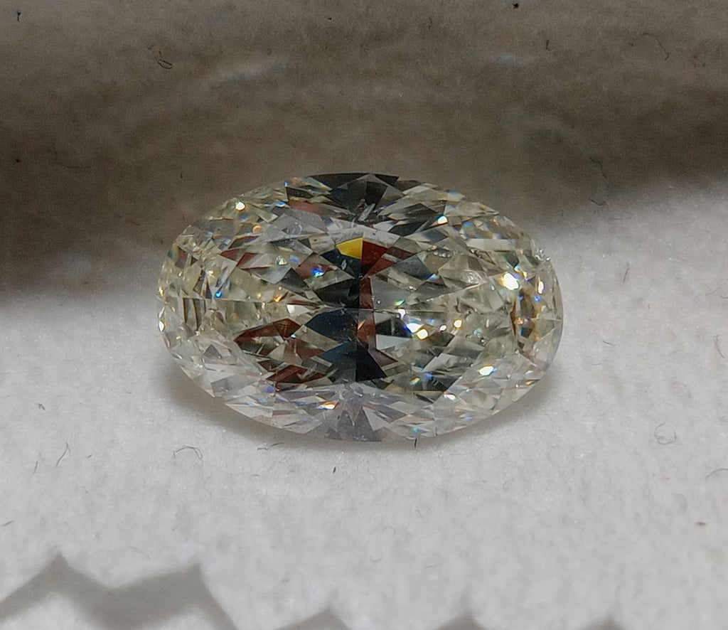 3.51 CT HRD Oval Shaped Natural Diamond I SI2