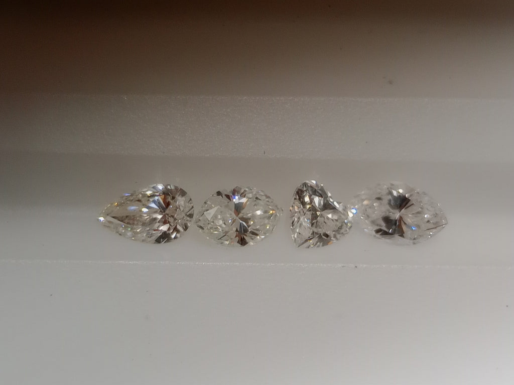 1.31 CTTW Fancy Cut Natural Diamonds Mix (4) G-H-I SI1+