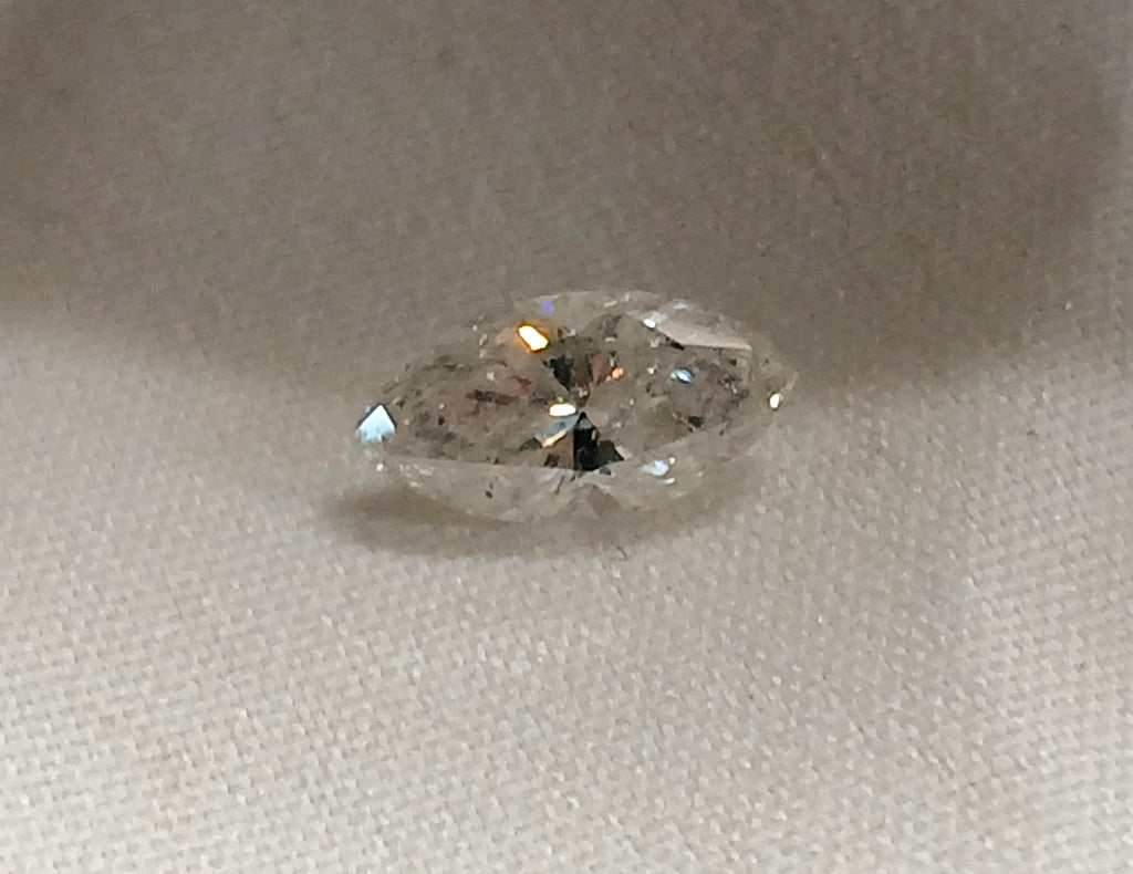 0.98 CT Marquise Cut Natural Diamond E-F I2-I3