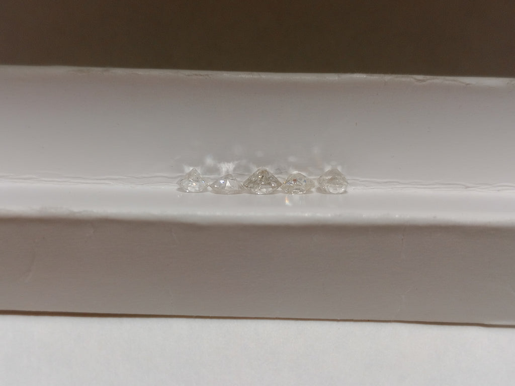 1.18 TCTW Old European Cut Natural Diamonds (5) H-I SI-I1