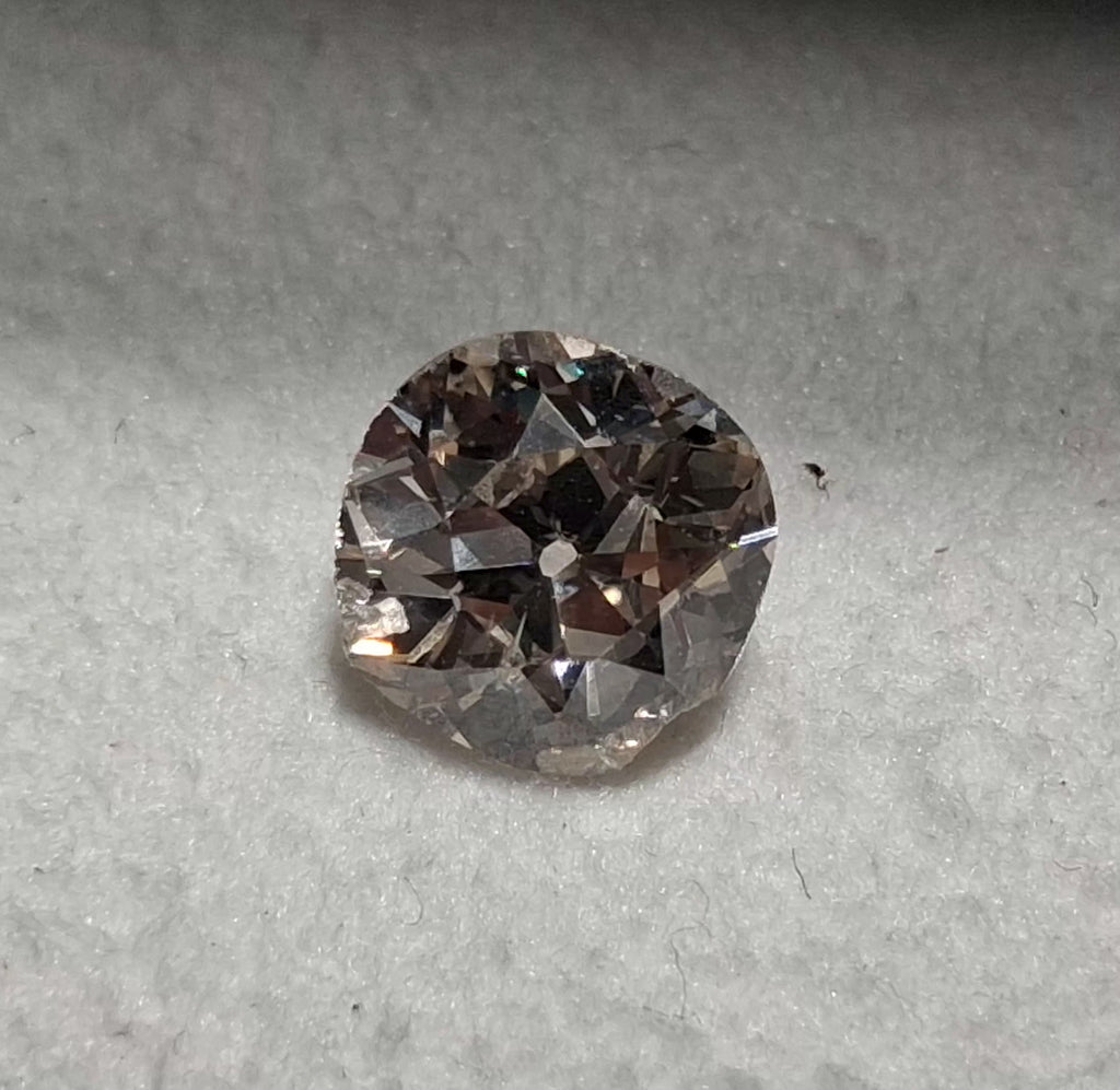 1.61 CT Old European Cut Natural Diamond I-J SI1-SI2 Broken Brown Tinge