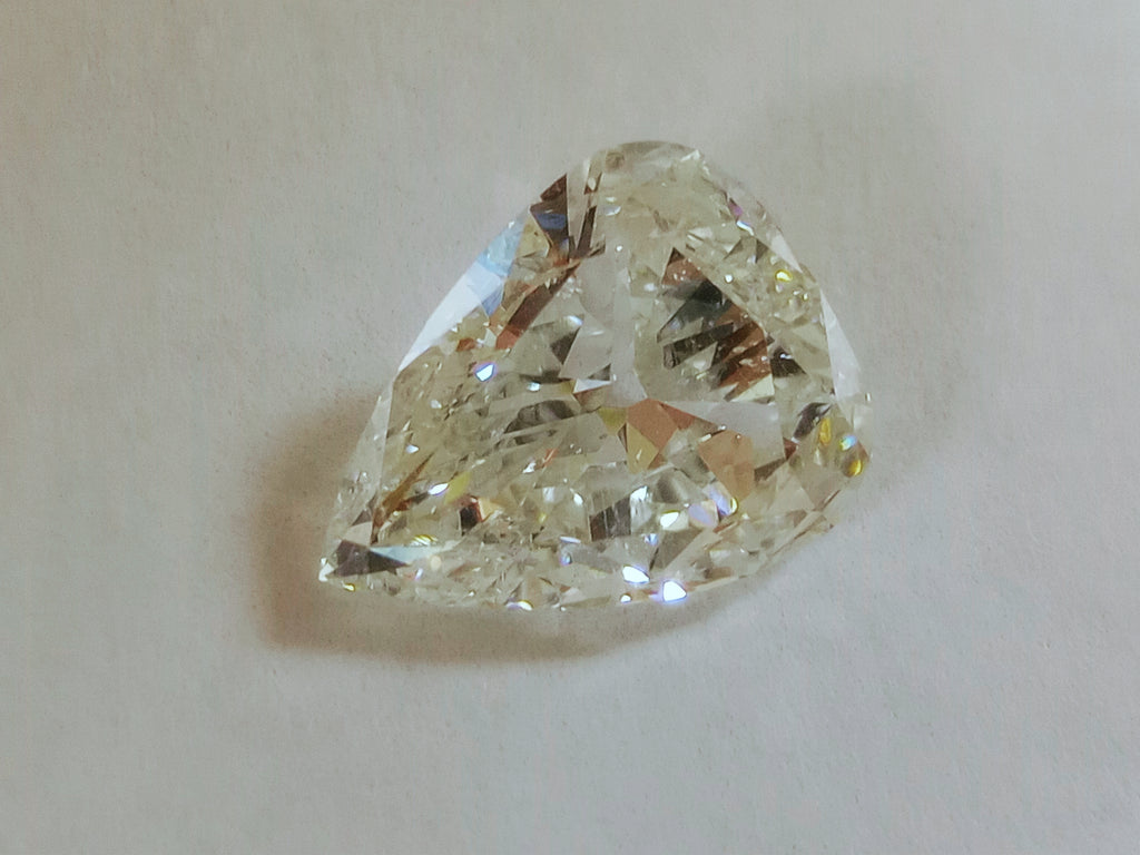 GIA 3.02 CT Pear Modified Diamond, J, I1