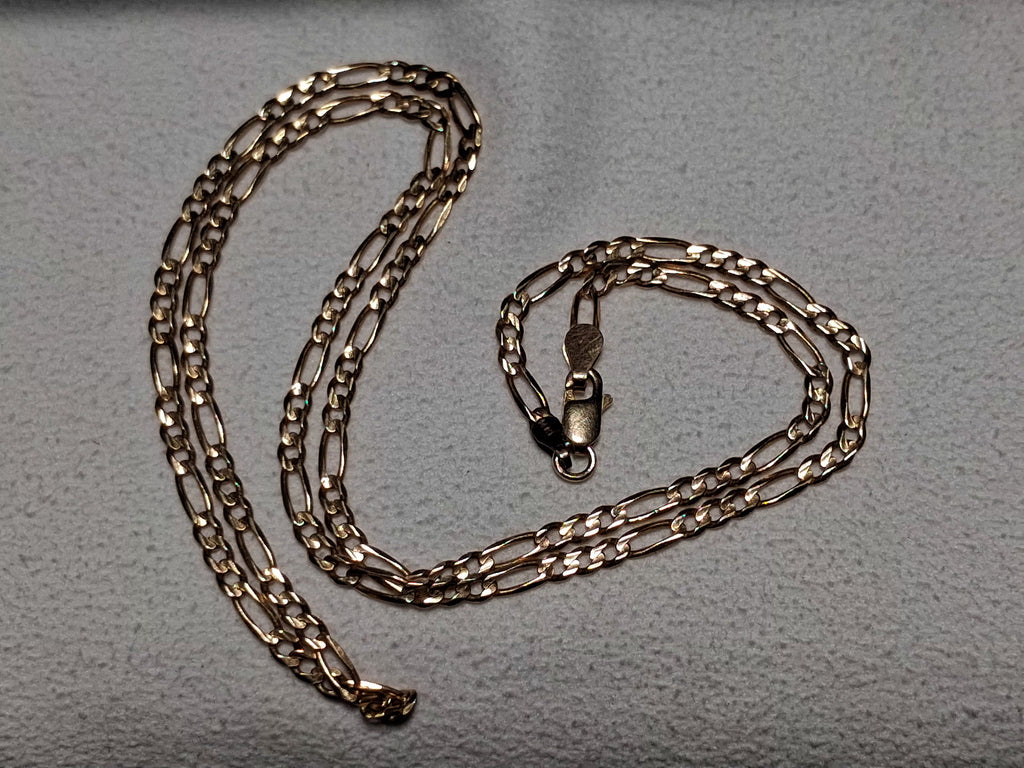 14K Yellow Gold 4.4 DWT Figaro Chain
