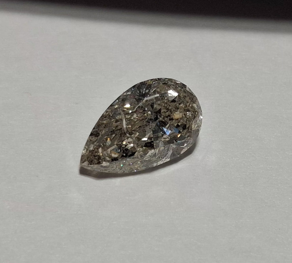 HRD 1.83 CT Natural Pear J I1 VG VG Nice Make