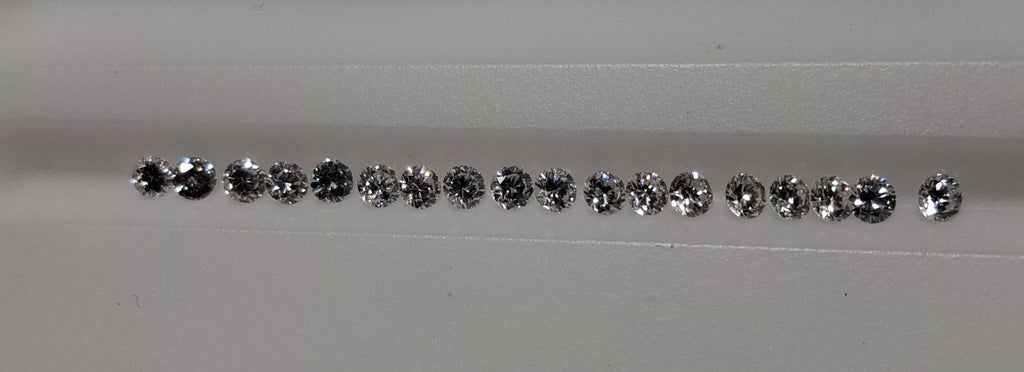 1.18 TCW Round Cut Parcel D-E VVS AVG 2.5mm goods