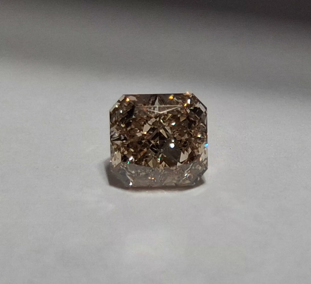 GIA 1.17 CT Natural Radiant Fancy Light Brown VS2