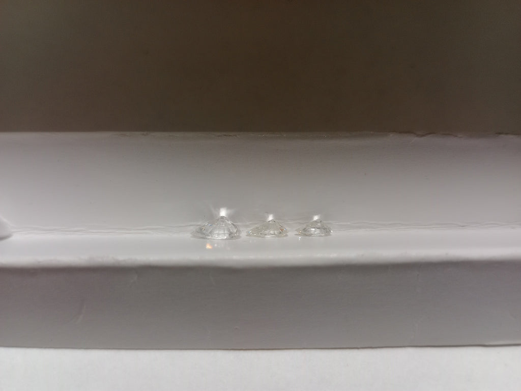 0.84 TCTW Pear Shape Natural Diamonds (3) G-I SI1-SI2