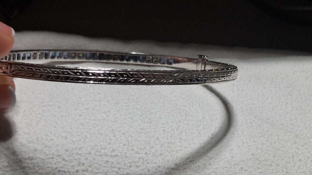 18.5 Grams 18k Bracelet, EST 1ct White SI Natural Diamond