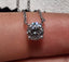 18k White Gold Dimond Necklace EST 0.75 GH VS2 Center Diamond