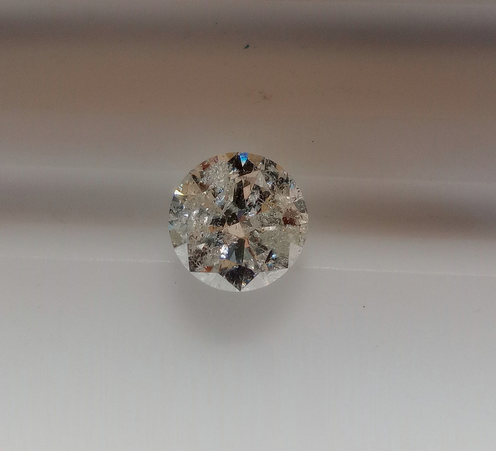 2.58 CT Natural Round Brilliant IJ I2-I3