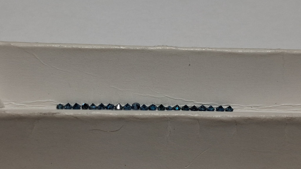 13.40 CT parcel Blue treated Imperfect Diamonds