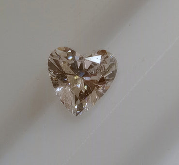 0.91 Heart shaped Natural Cut Diamonds D I1