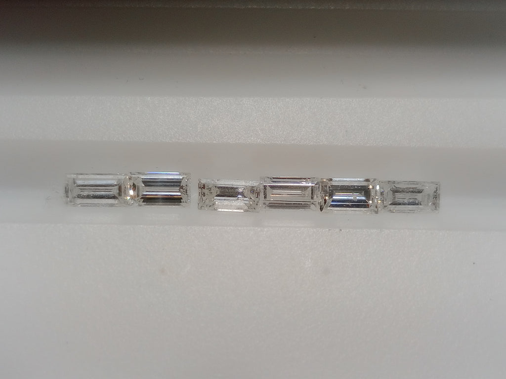 1.26 CTTW Baguette Cut Natural Diamonds (6) G-H SI-SI2