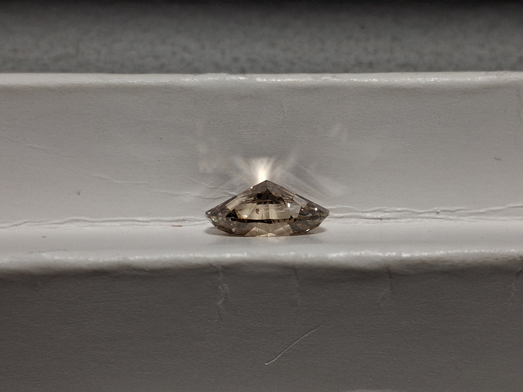 IGI 2.01 CT Natural Oval brilliant Y-Z SI2 Light Brown