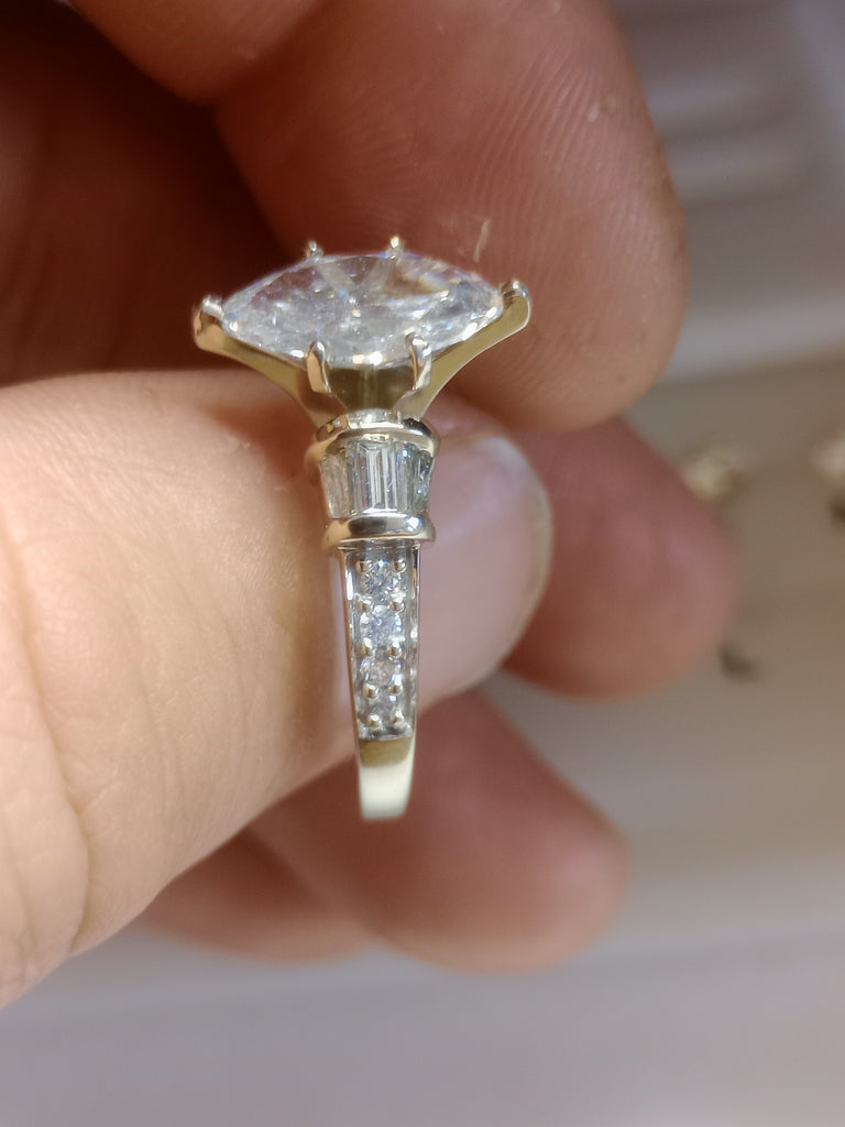 2.07 CT Natural Marquise Diamond Ring