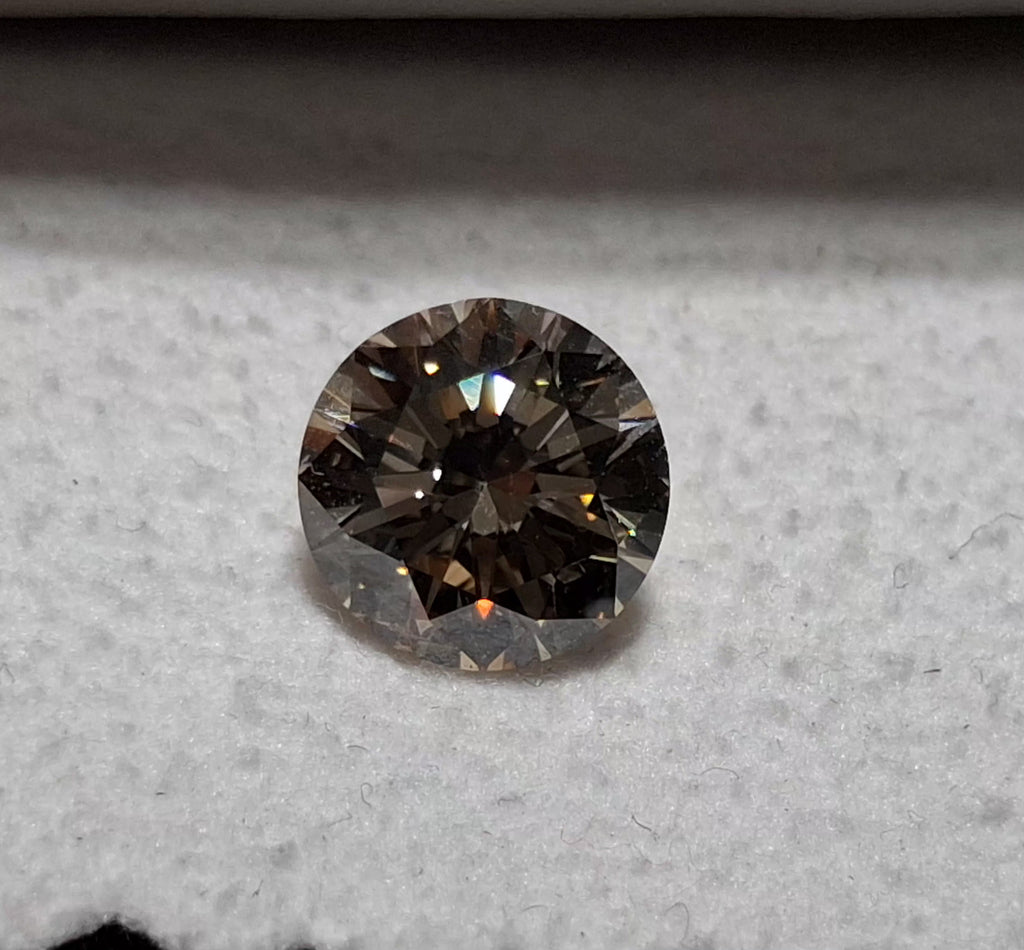 GIA 2.00 CT Natural Round Brilliant YZ Light Brown SI1 EX EX VG