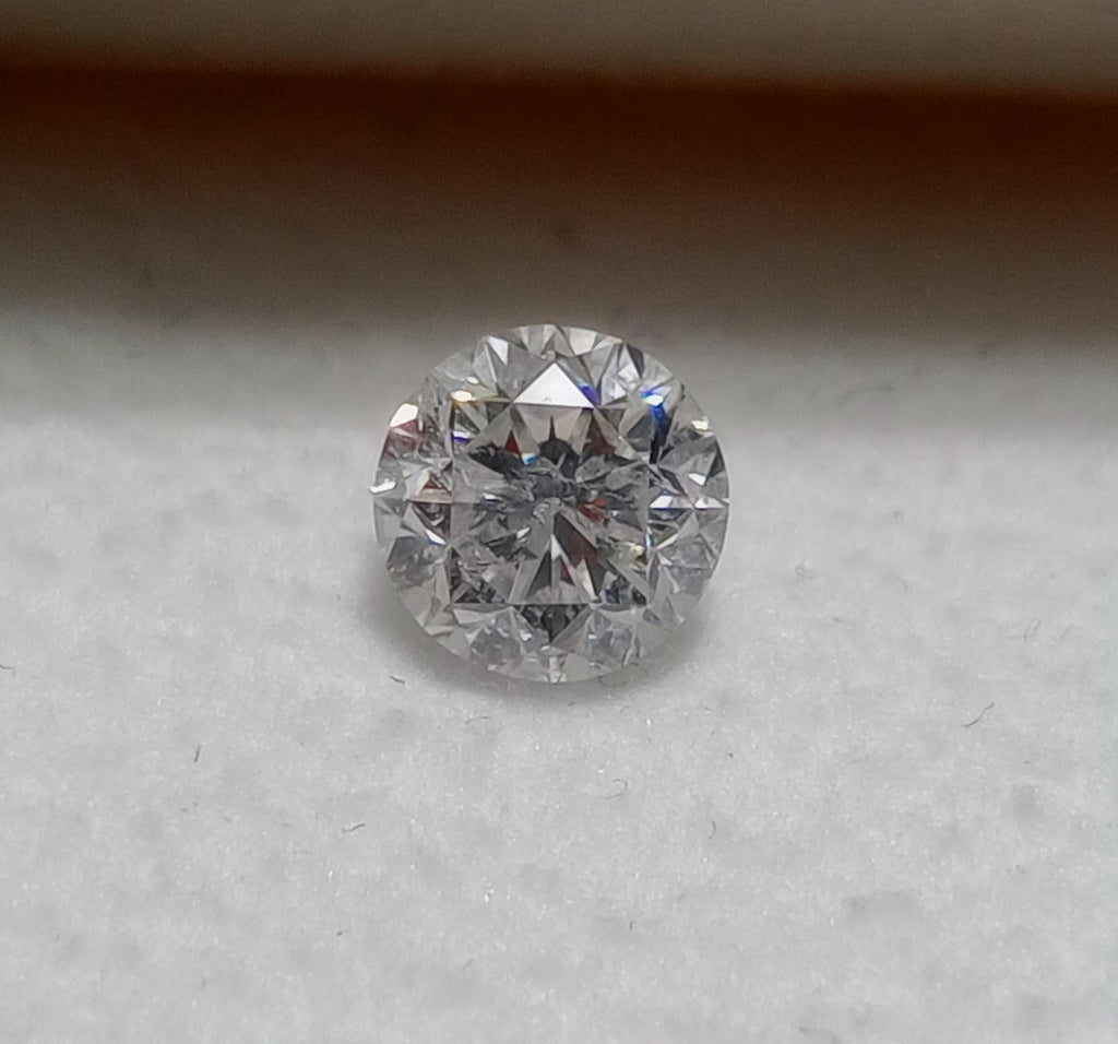 0.52 CT Round Brilliant Natural Diamond F-G I1-I2