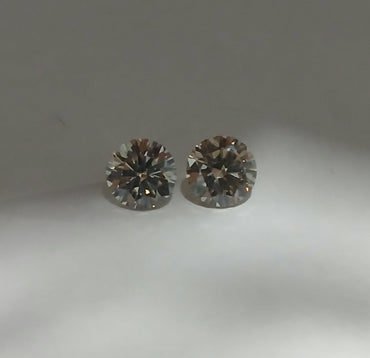 0.92 CT Round Brilliant Natural Diamonds Matching Brown SI1