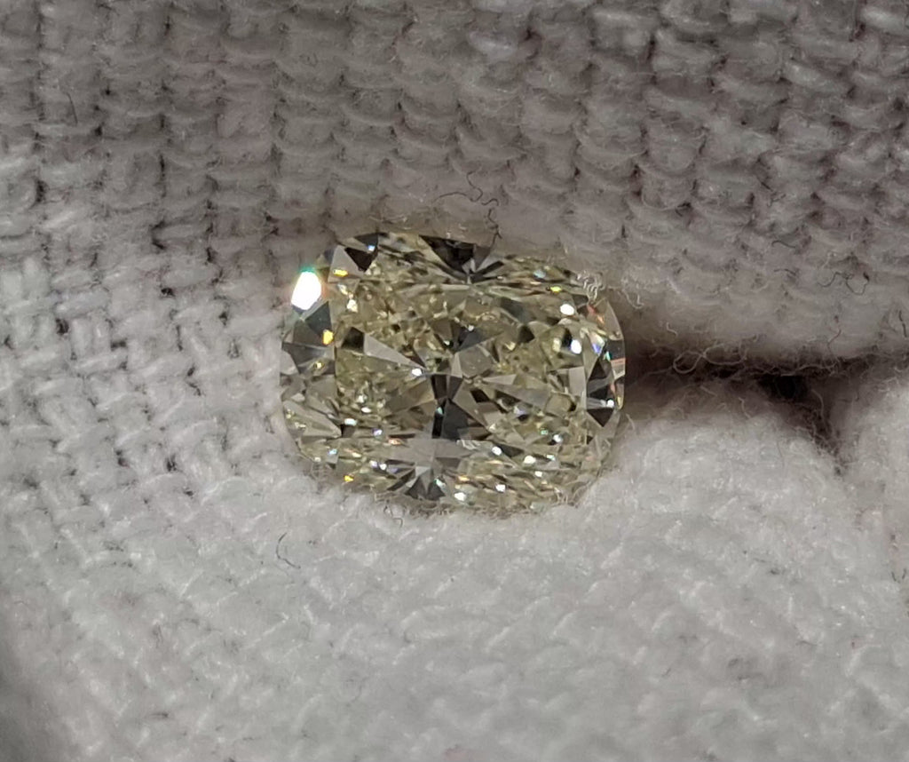GIA 1.51 CT Natural Long Cushion S-T VS2 EX VG