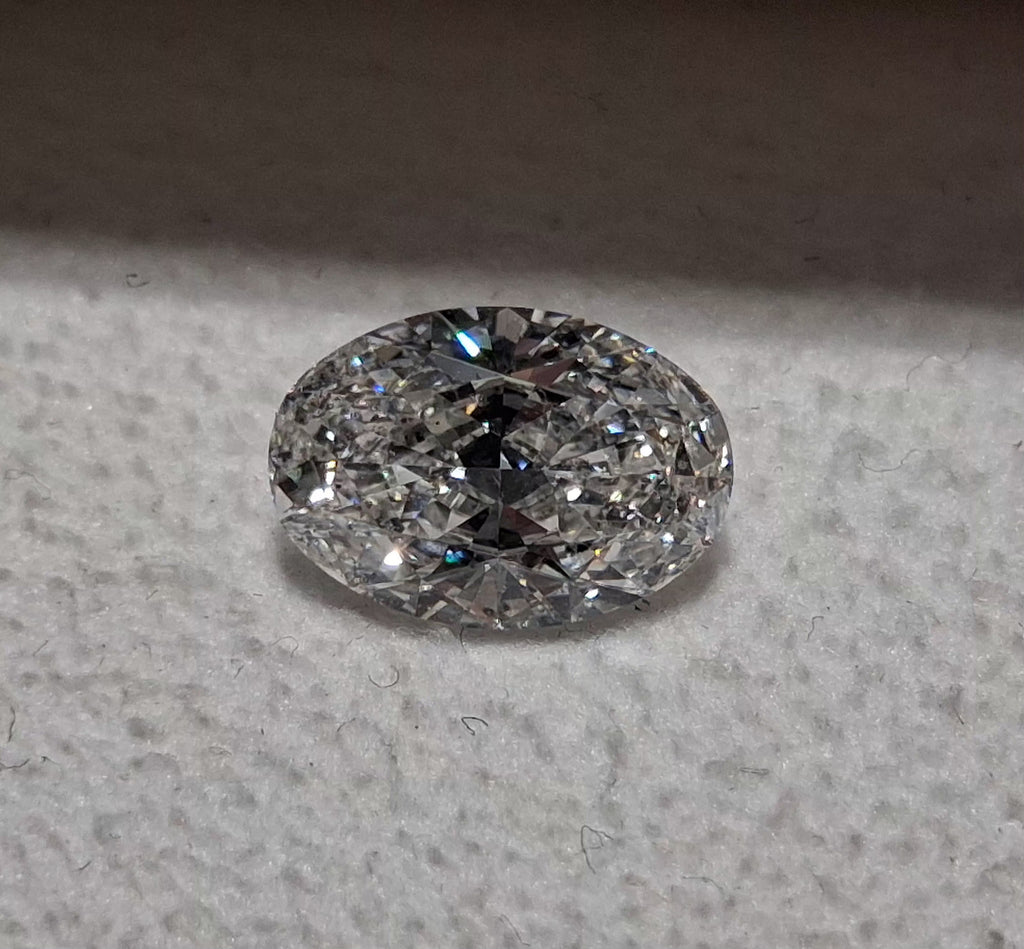 GIA 2.01 CT Natural Oval Brilliant F SI2 EX VG