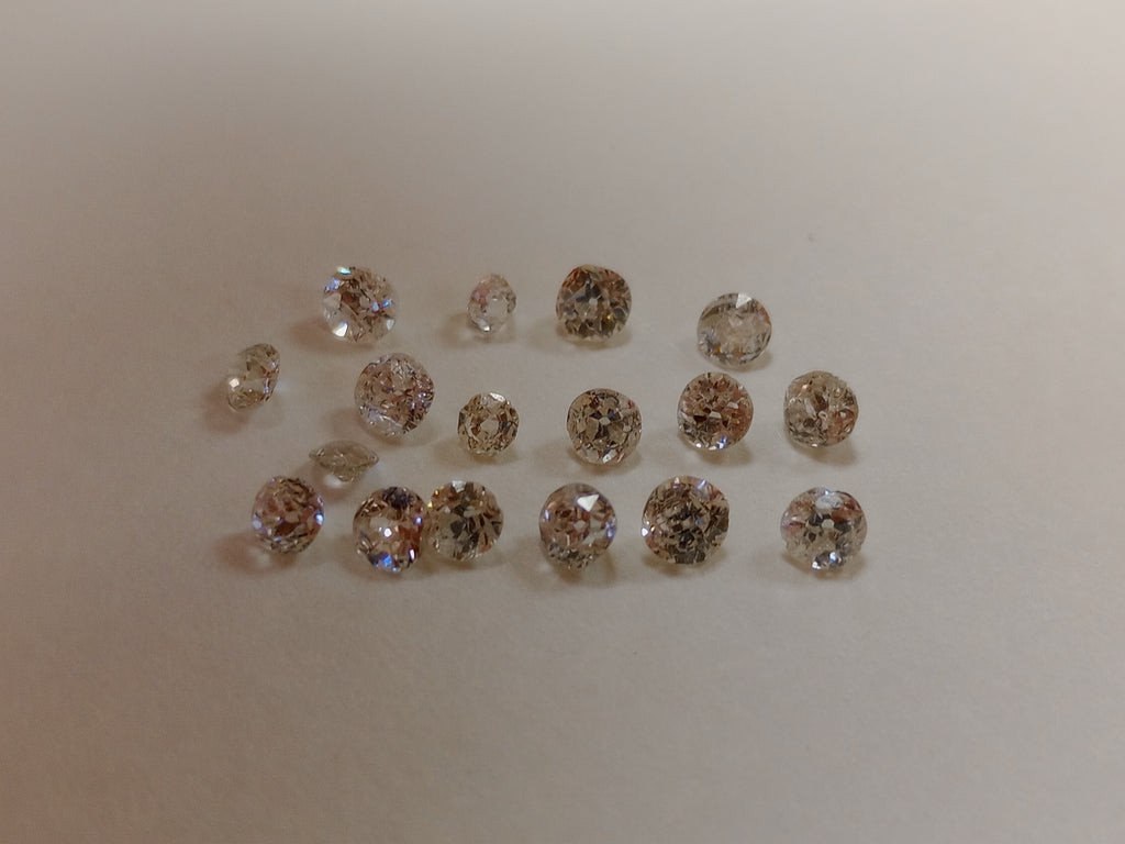 2.34 TCW Natural OE Cut imperfect Parcel 0.13 CT AVG