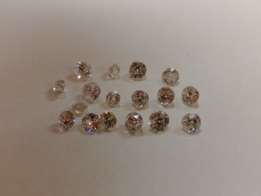 2.34 TCW Natural OE Cut imperfect Parcel 0.13 CT AVG