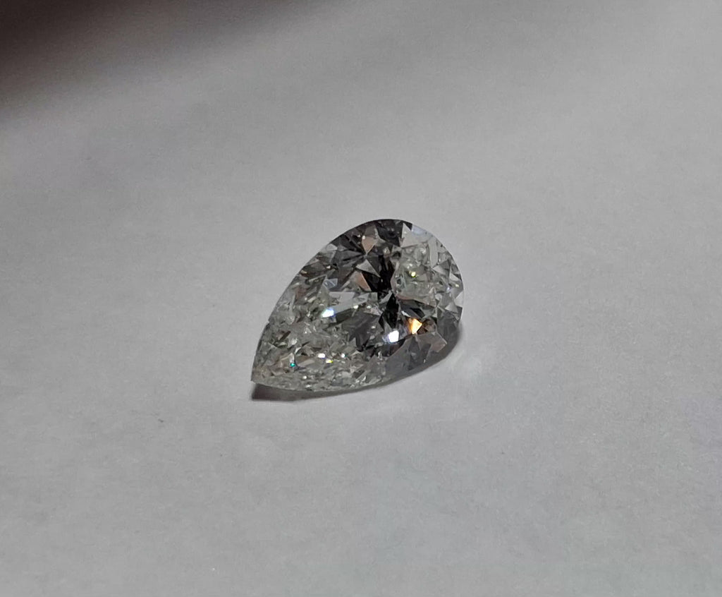 HRD 1.01 CT Natural Pear Brilliant G I1 EX VG