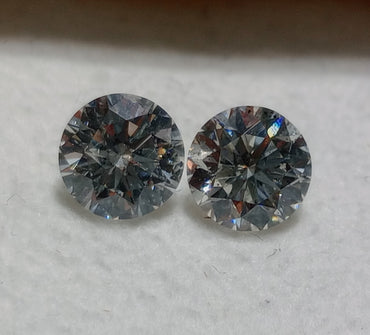 1.95 CTTW Round Brilliant Natural Diamond Matched Pair G-H SI2-I1