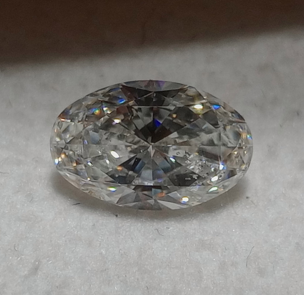 GIA 1.00 CT Natural Oval Brilliant F SI2 EX VG