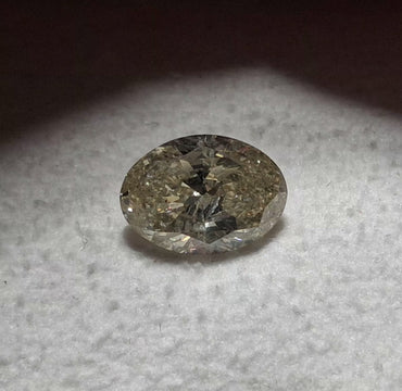 IGI 1.52 CT Natural Oval Diamond Brown O-P SI2 VG EX EX