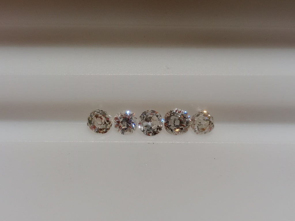1.18 TCTW Old European Cut Natural Diamonds (5) H-I SI-I1