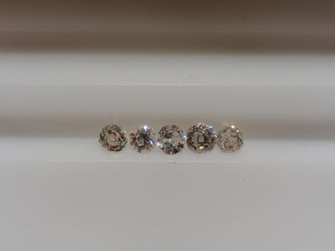 1.18 TCTW Old European Cut Natural Diamonds (5) H-I SI-I1