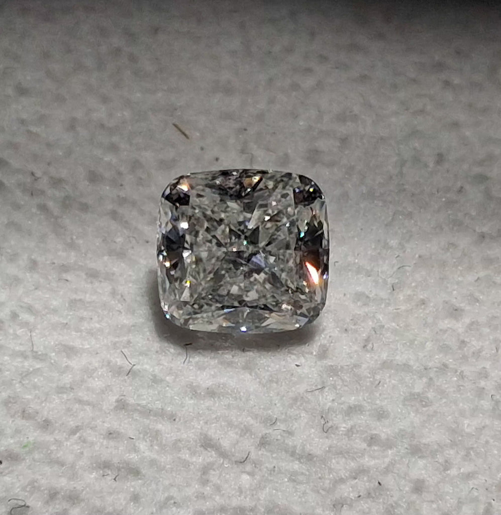 GIA 1.00 CT Natural Cushion G SI2 EX EX