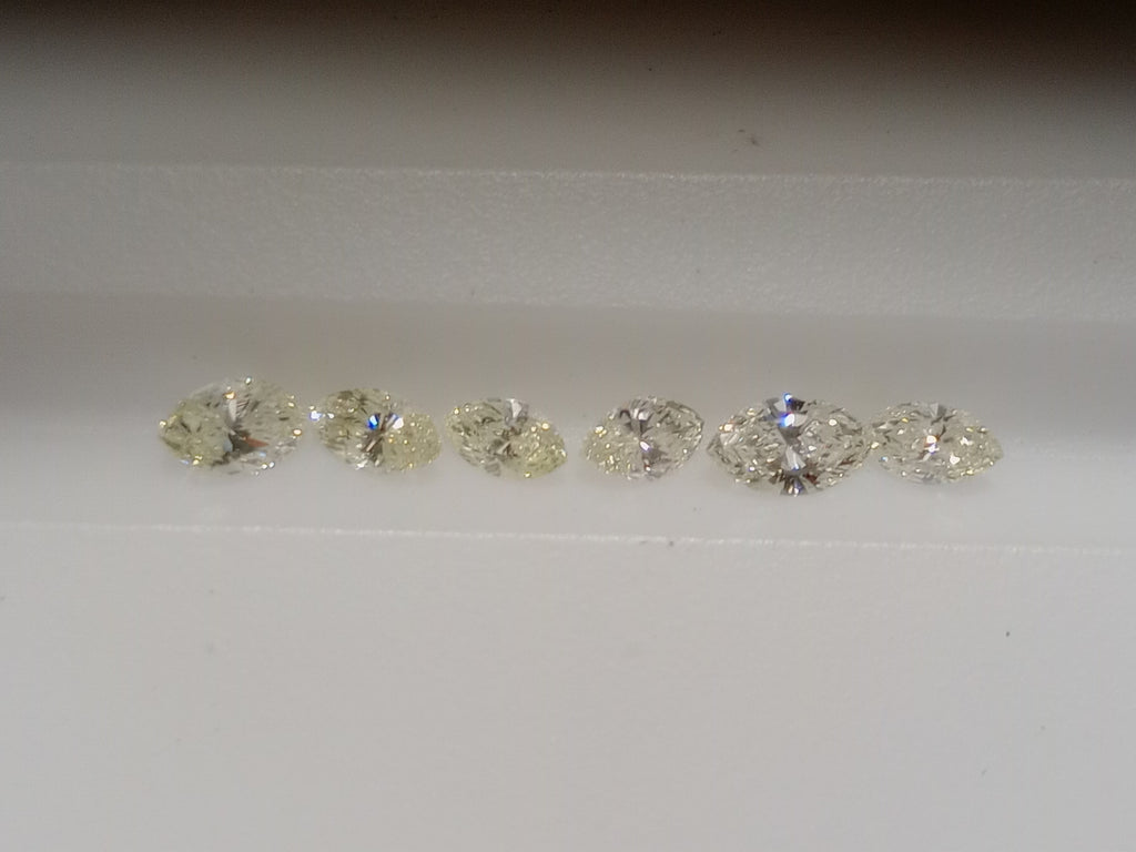 0.68 CT Marquise Cut Natural Diamonds (6) K-M SI1+