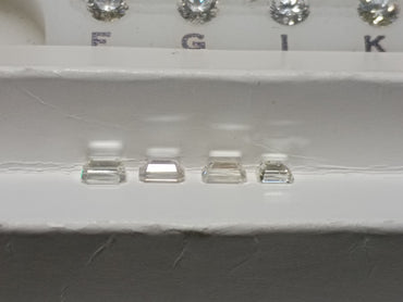1.24 TCTW Emerald Cut Natural Diamond Parcel (4) White SI