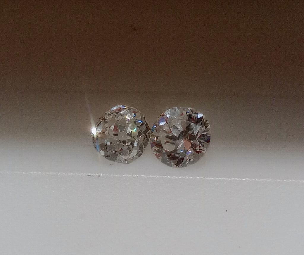 0.76 TCTW Old European Cut Natural Diamonds (2) H-I SI VS