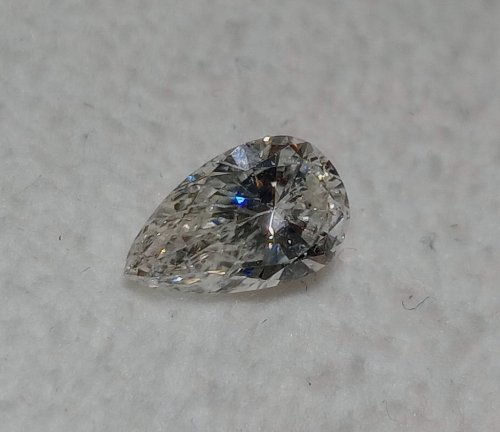 0.51 CT Pear Shaped Natural Diamond G-H I1