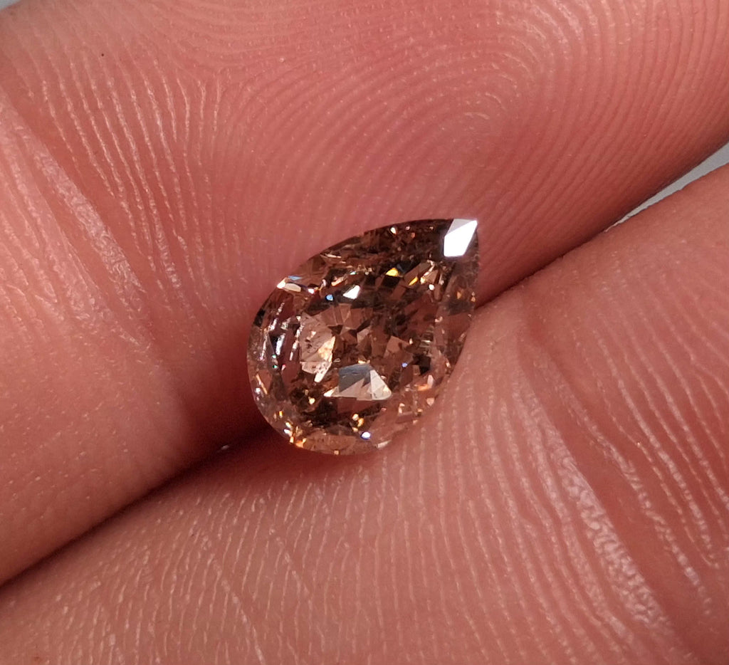 1.51 CT Natural Fancy-like Brown Si2 Pear
