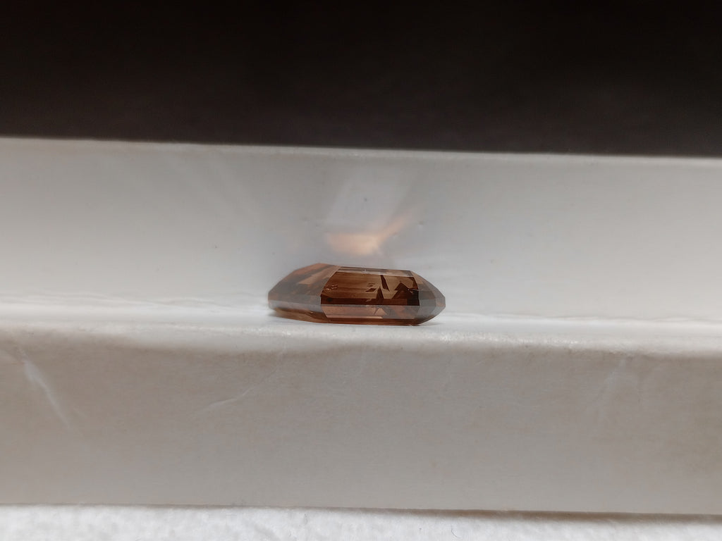 4.11 CT GIA Modified Kite Portrait Cut Natural Diamond Fancy Dark Orangy Brown I1
