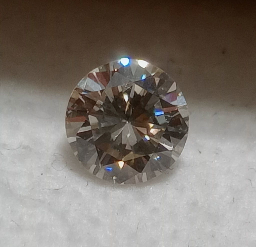 0.50 CT Round Brilliant Natural Diamond K VS2-SI1 Brown Tinge