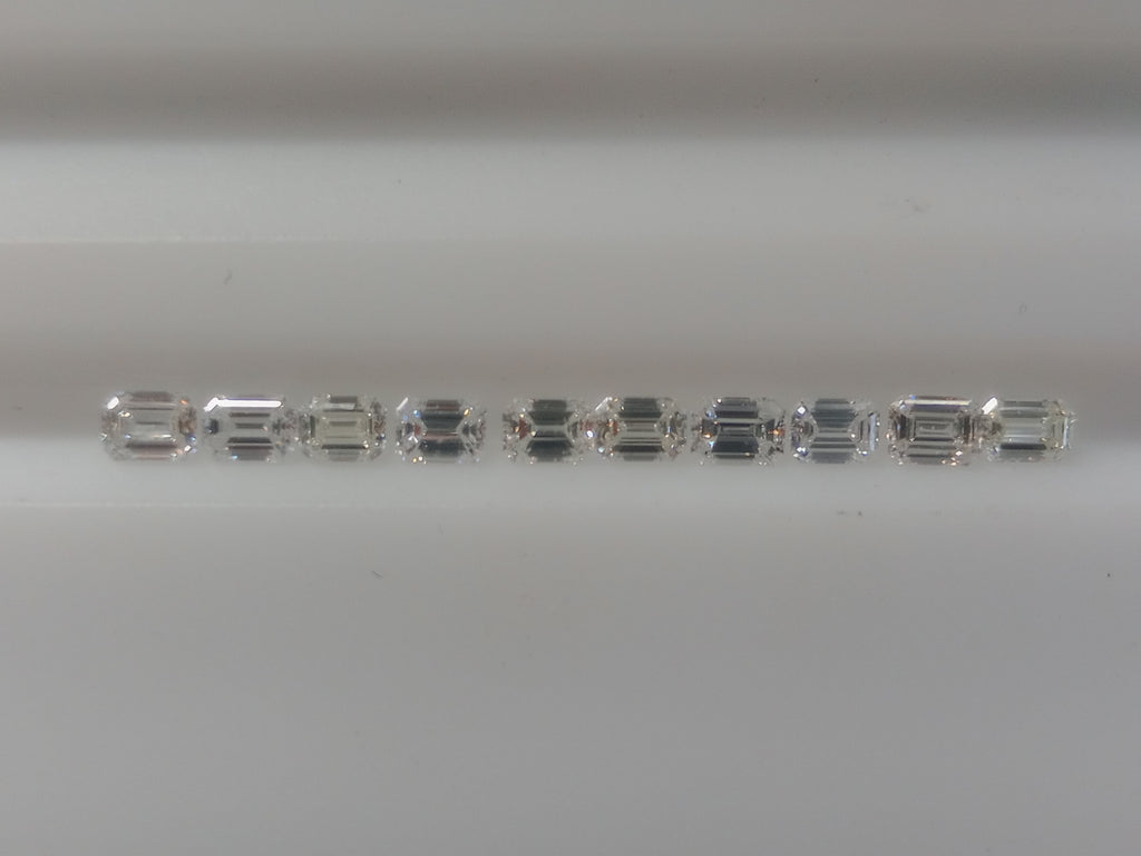 9.21 CTW Emerald Cut Natural Diamond Parcel H-L VS-SI1