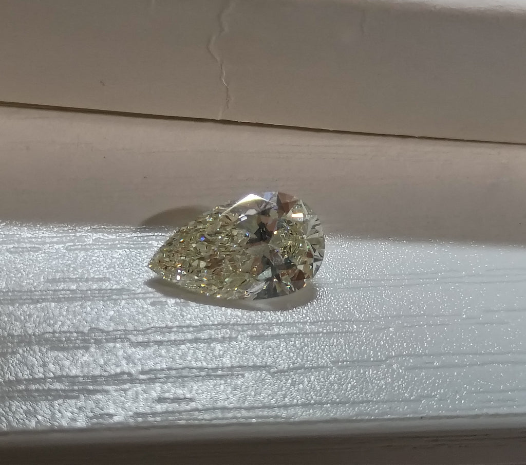 1.51 CT IGI Pear Shaped Natural Diamond J SI2 XXVG