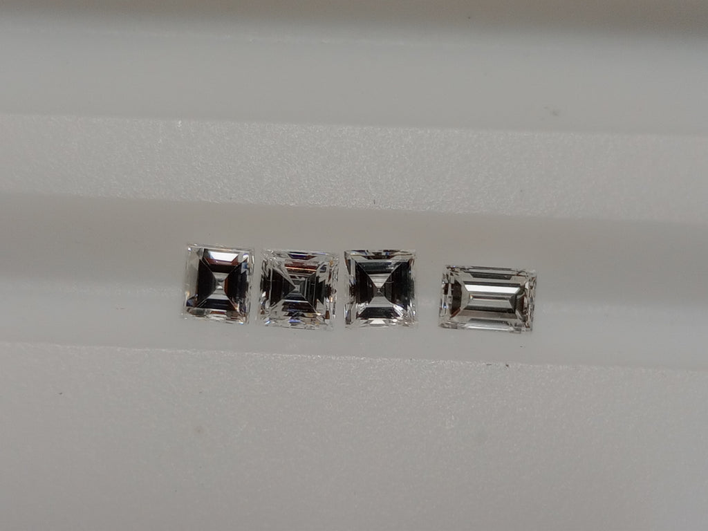 0.71 CTTW Baguette Cut Natural Diamonds (4) F-G-H  SI1+