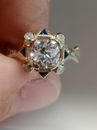 Estimated 1.00 CT center GH I1 Old European