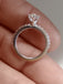 0.80 CT Natural Pear G, VS1 GIA 18k WG ring